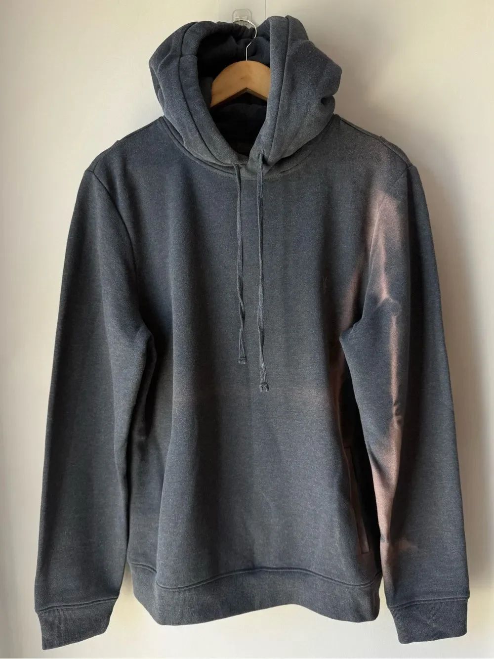 AllSaints Men’s Tie Dye Charcoal Gray Pullover Hoodie